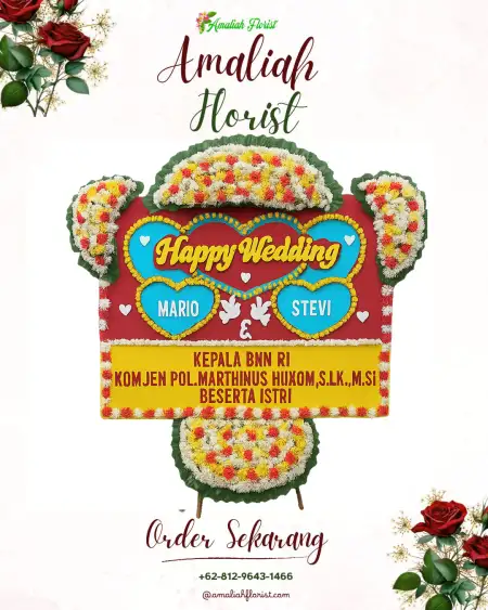 Papan Bunga Pernikahan Totokan
